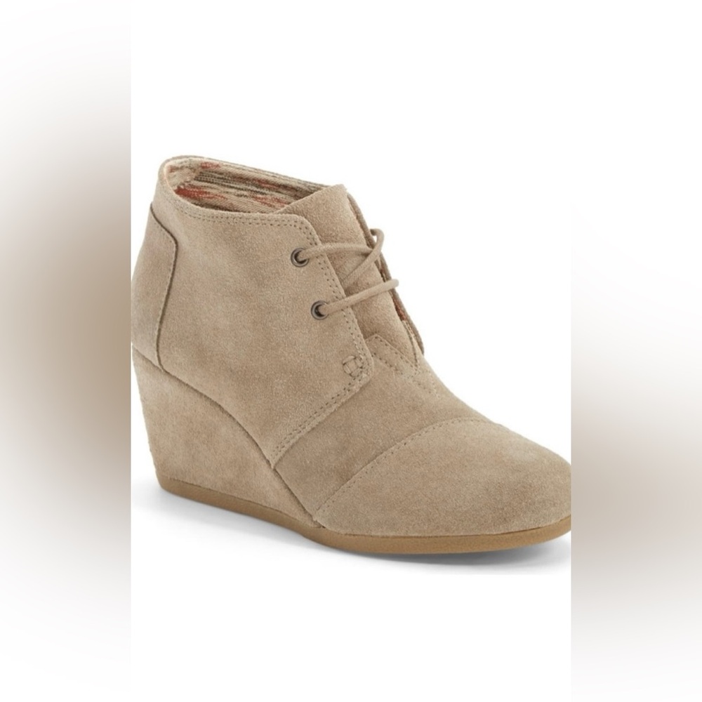 Toms Desert Taupe Wedge Boot Womens 10